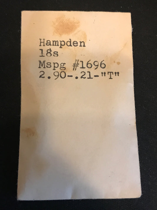 Steel Mainspring for 18s Hampden Movements Factory No. 1696