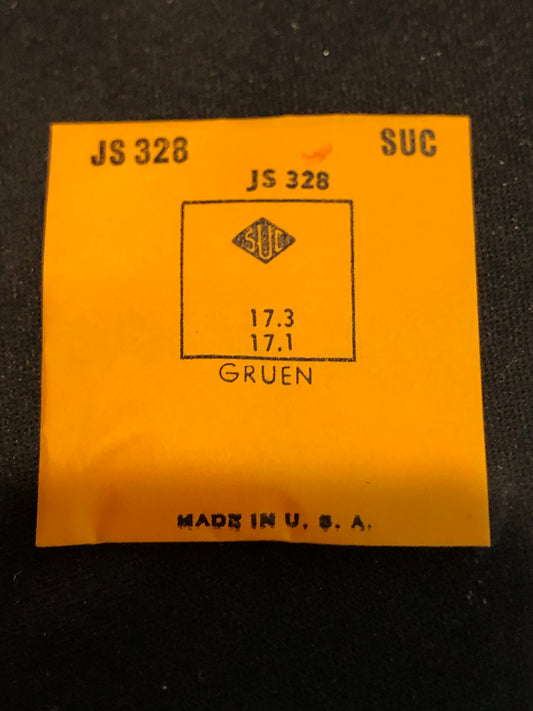 SUC Fancy Crystal JS 328 for Gruen Wrist Watch - 17.3 x 17.1 mm - New