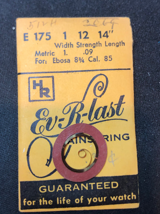 HR Ev-R-Last Mainspring E175 for Ebosa caliber 85 - Steel