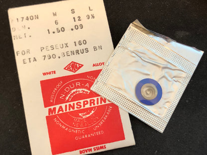 NEWALL Mainspring #1740N for ETA 790, Benrus BN, Peseux 160 - Alloy