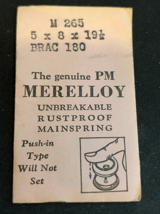 PM Merelloy Mainspring M265 for Brac caliber 180 - Alloy