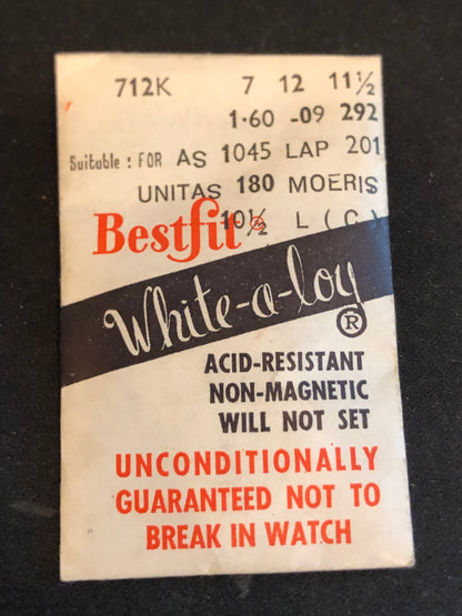 BESTFIT Mainspring 712K for AS 1045 & 1103 & Buser 130 - Alloy