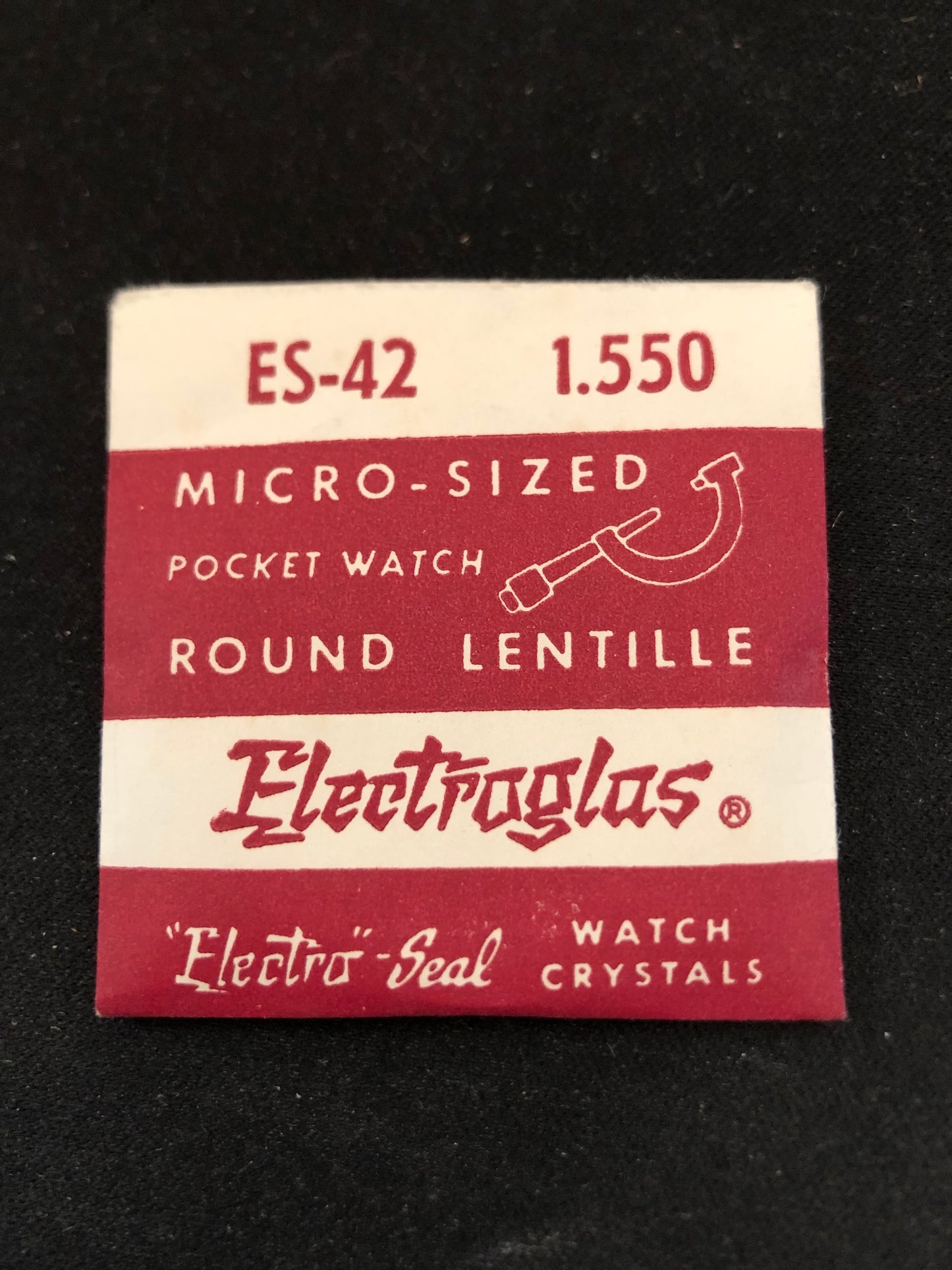 Electro-Seal ES-42 Pocket Watch Crystal 39.4mm (1.550“) - New