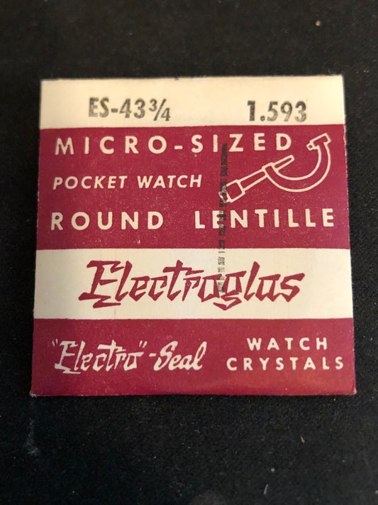 Electro-Seal ES-43¾ Pocket Watch Crystal 40.5mm (1.593") - New
