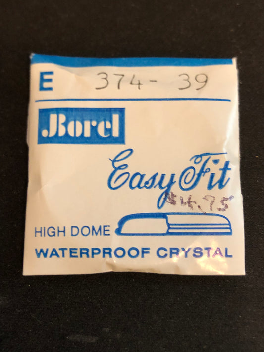 Borel E374 - 39 Easy Fit 37.4mm Acrylic High Dome Waterproof Watch Crystal - New