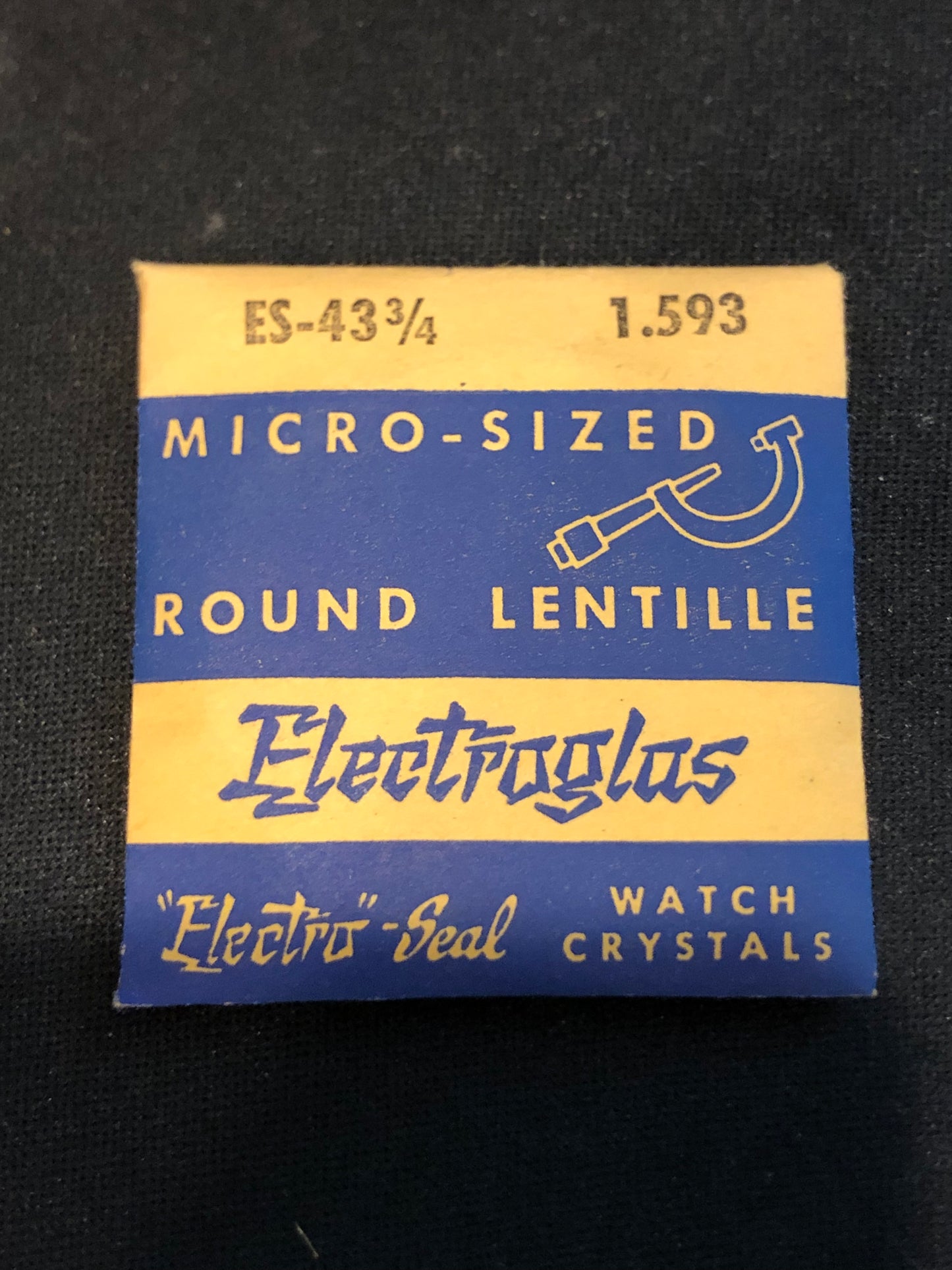 Electro-Seal ES-43¾ Pocket Watch Crystal 40.5mm (1.593") - New