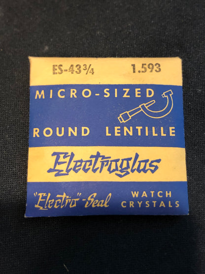 Electro-Seal ES-43¾ Pocket Watch Crystal 40.5mm (1.593") - New