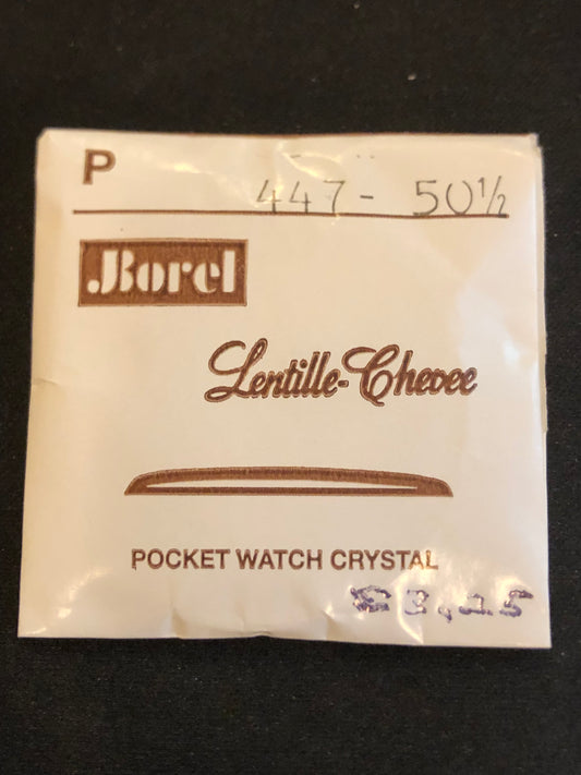 Borel P 447 - 50½ Lentille - Chevee 44.7mm Acrylic Pocket Watch Crystal - New