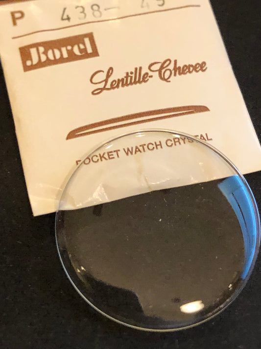 Borel P 438 - 49 Lentille - Chevee 43.8mm Acrylic Pocket Watch Crystal - New