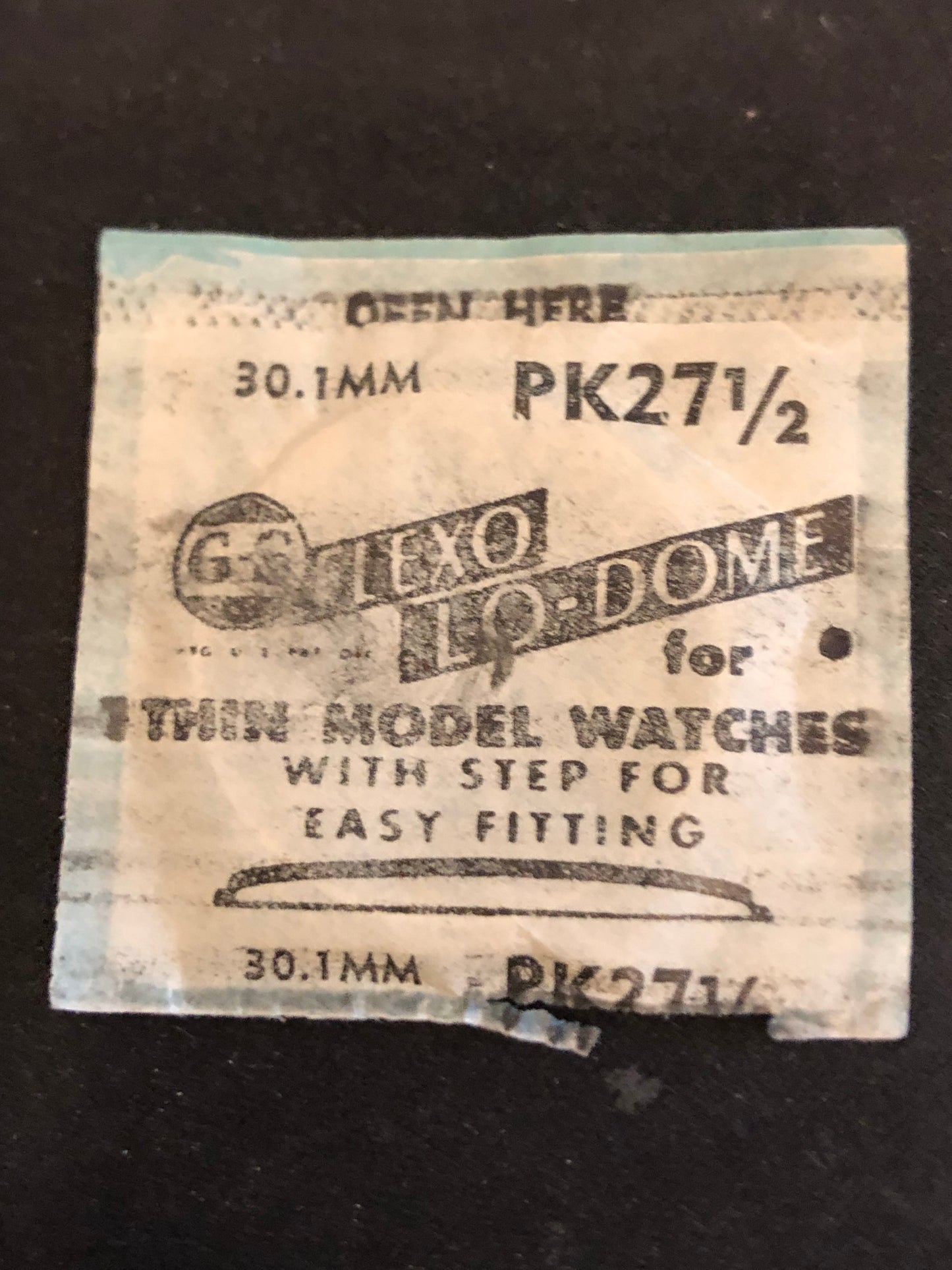 GS PK27½ Wrist Watch Crystal 30.1mm - New