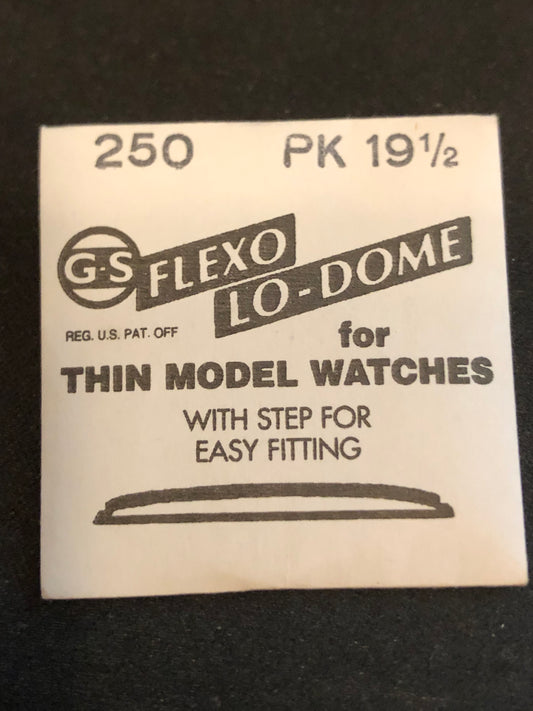 GS PK19½ Wrist Watch Crystal 25.0mm - New