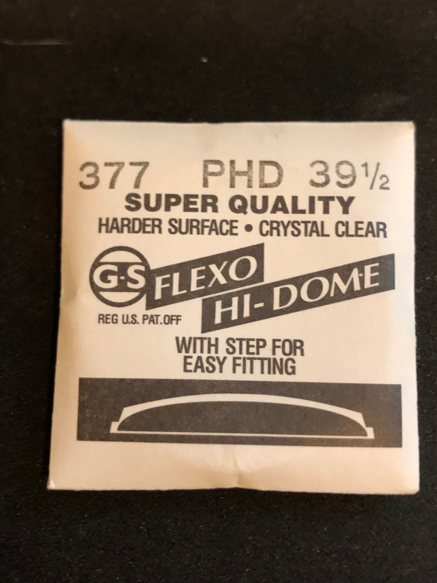 GS Flexo Round HI-DOME Crystal PHD 39½ - 37.7 mm - New