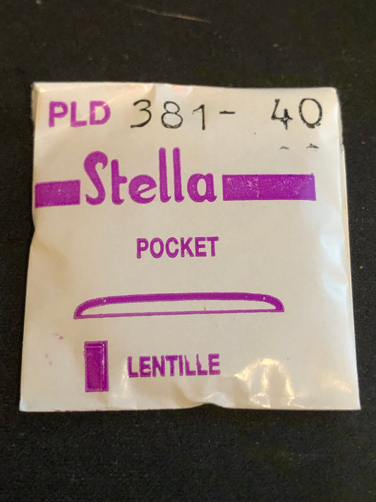 Stella PLD-381 40 Round Pocket Watch Crystal 38.1mm - New