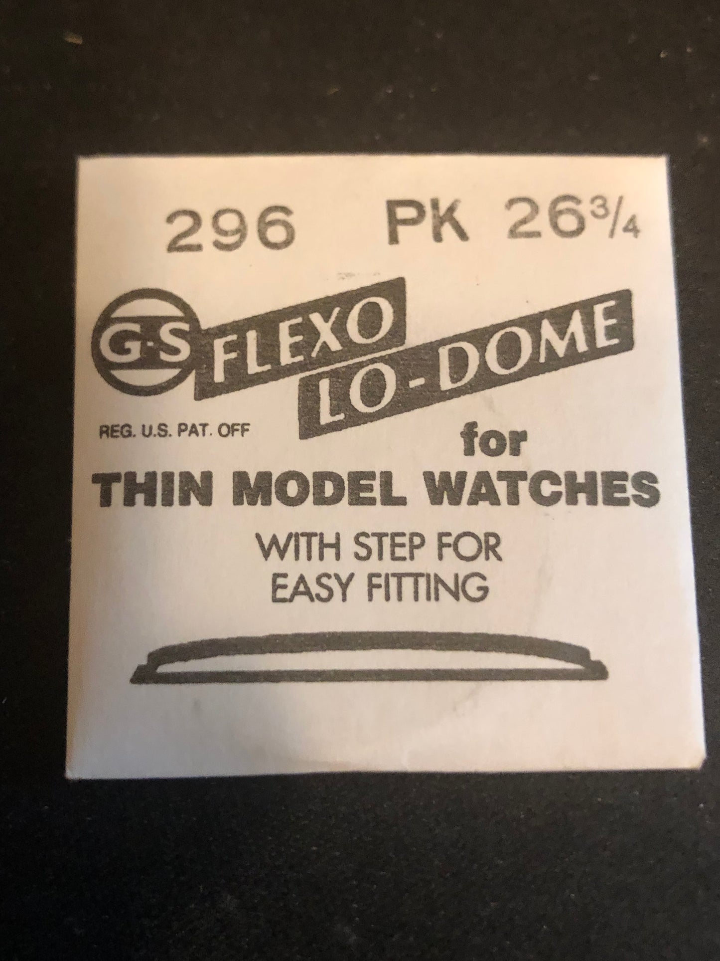 GS PK26¾ Wrist Watch Crystal 29.6mm - New