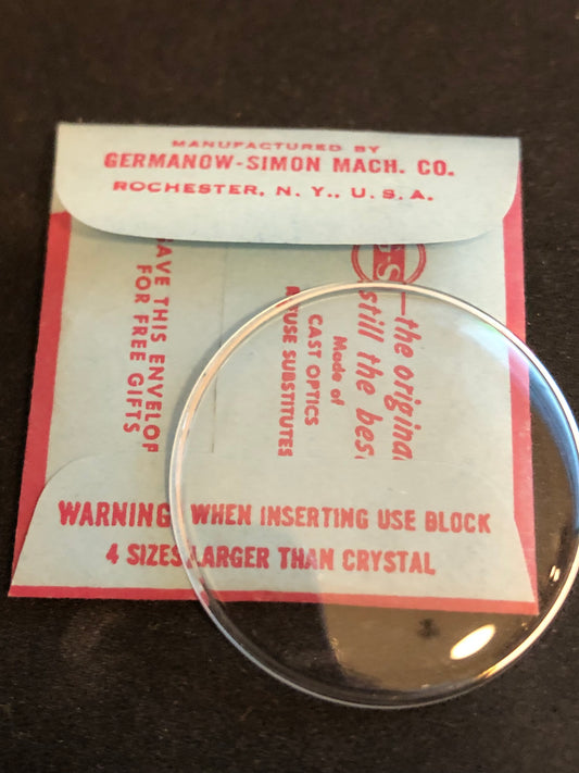 GS PK37½ Pocket Watch Crystal 36.5mm - New