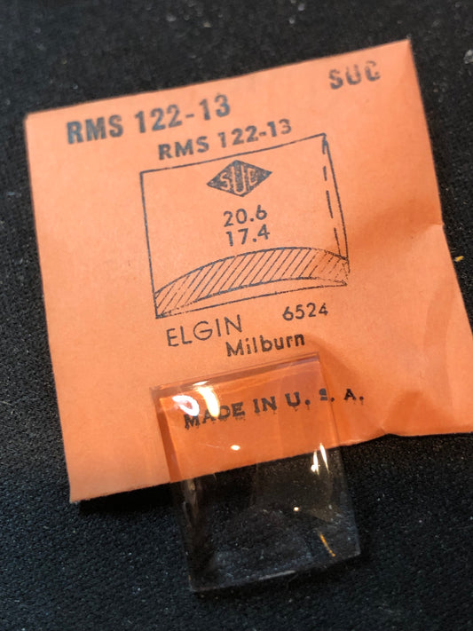 SUC Rocket Crystal RMS 122-13  for ELGIN Milburn 20.6 x 17.4mm - New