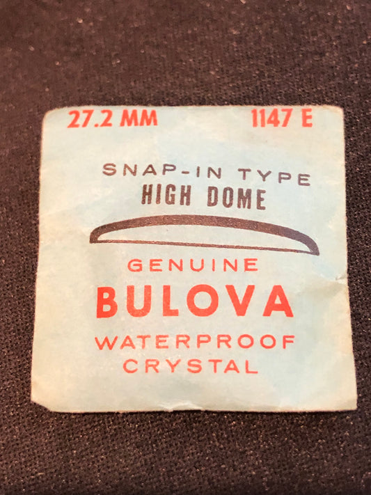 Bulova Factory High Dome Wrist Watch Crystal 27.2mm - New