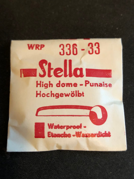 Stella WRP-336 33 Round High Dome Waterproof Wrist Watch Crystal 33.6mm - New