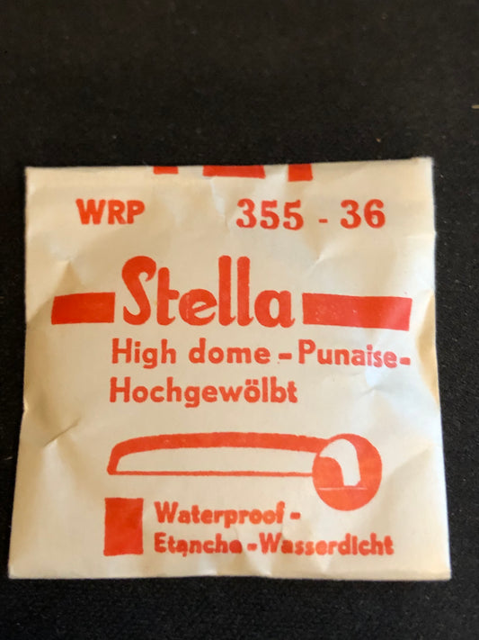 Stella WRP-355 36 Round High Dome Waterproof Wrist Watch Crystal 35.5mm - New