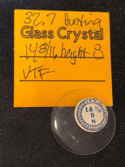 VTF Vintage Glass Hunting Case Watch Crystal 14-8/16 (~32.7mm) - NOS