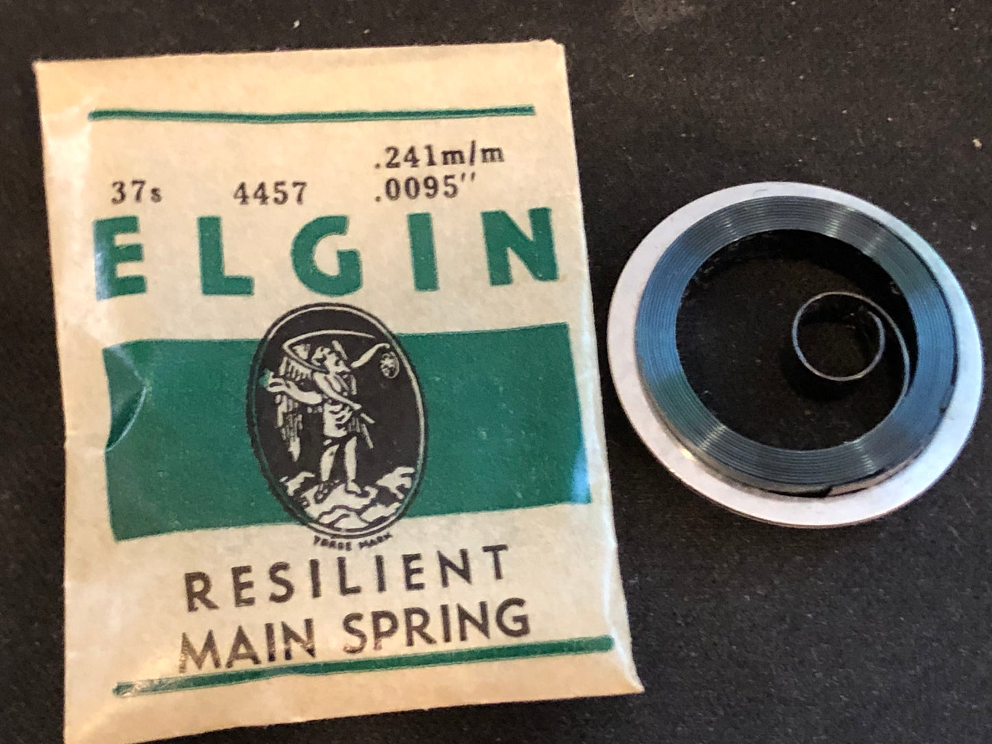 Elgin Factory Mainspring for Elgin 37s 8-Day Clocks #4457 - Steel