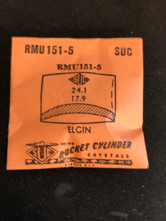 SUC Rocket Crystal RMU 151-5 for ELGIN - 24.1 x 17.9mm - New