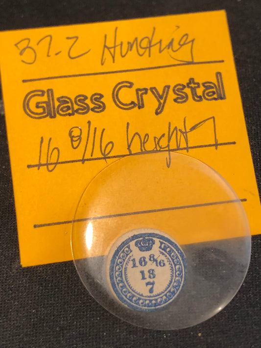 Vintage Glass Hunting Case Watch Crystal 16-8/16 (~37.2mm) - NOS
