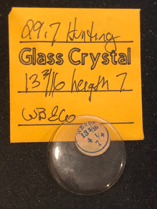 W. B. & C. Vintage Glass Hunting Case Watch Crystal 13-3/16 (~29.7mm) - NOS