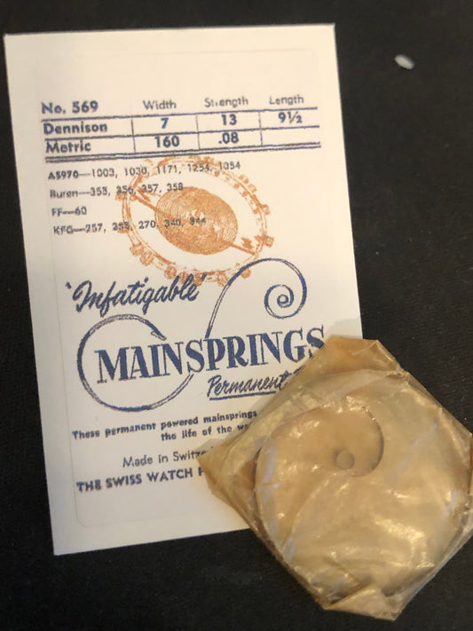 Infatigable Mainspring for AS 970, 1003, 1030, 1171, 1254, 1354 - Steel