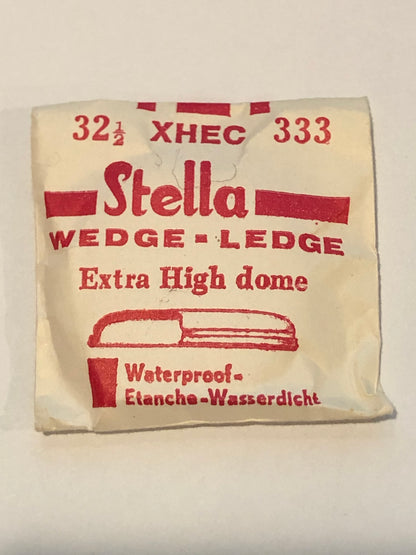 Stella XHEC 333 - 32½ Wedge-Ledge Extra High Dome Waterproof Crystal 33.3mm - New