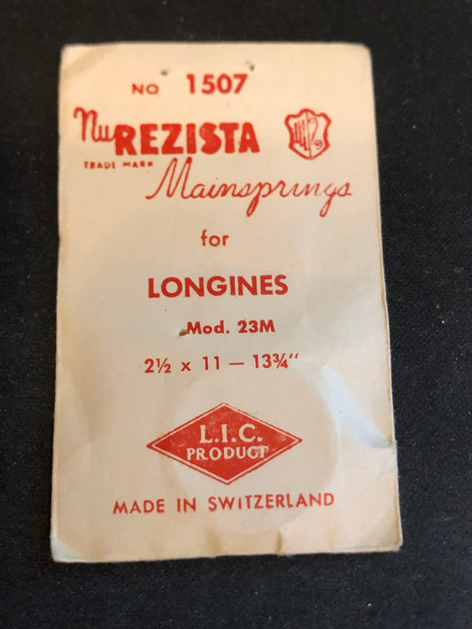 NuREZISTA Mainspring #1507 for Longines caliber 23M - Steel