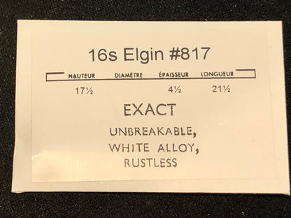 Elgin 16s Mainspring No. 817 (EXACT) - Alloy