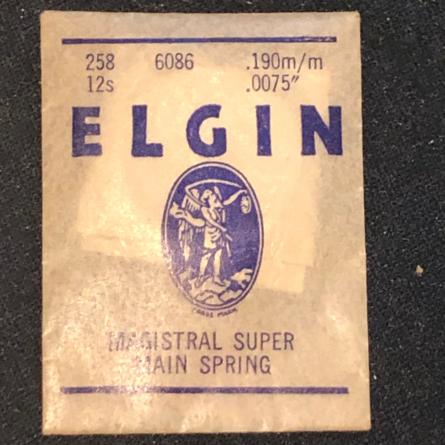 Elgin Factory Magistral Super Mainspring for 12s No. 6086 (2339) - Alloy