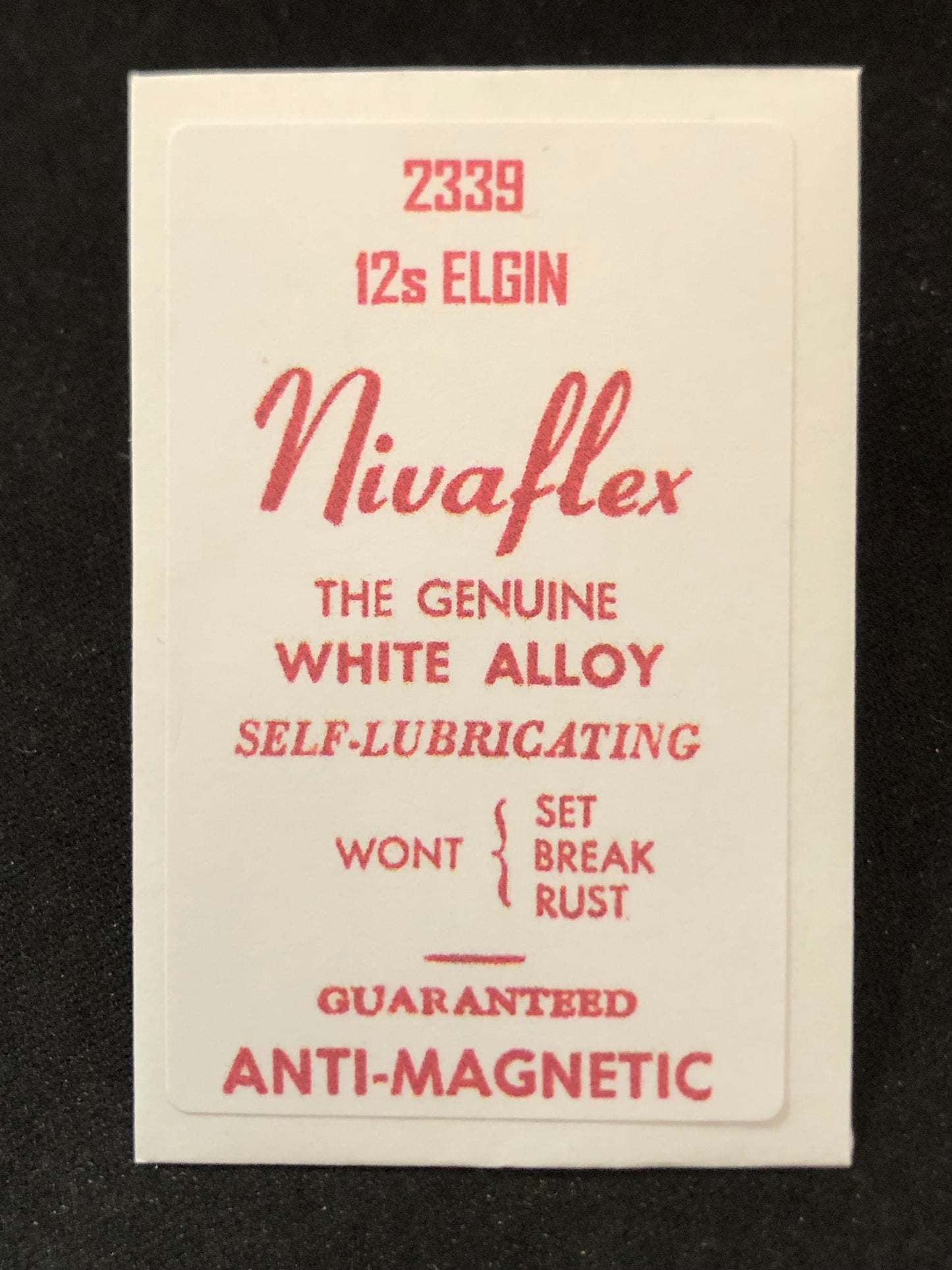 Nivaflex Mainspring for 12s Elgin No. 2339 - Alloy