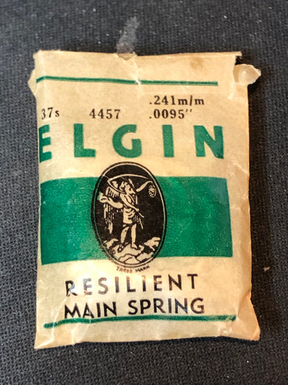 Elgin Factory Mainspring for Elgin 37s 8-Day Clocks #4457 - Steel