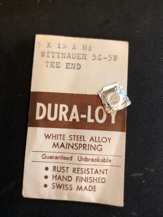 Geneva Watch Material DURA-LOY Mainspring for Wittnauer 5S, 5W - Alloy