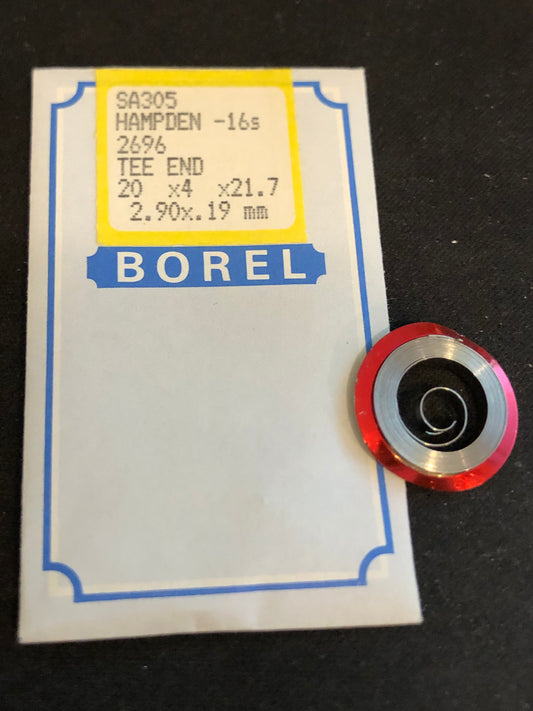 BOREL Mainspring SA305 for 16s Hampden No. 2696 - Alloy