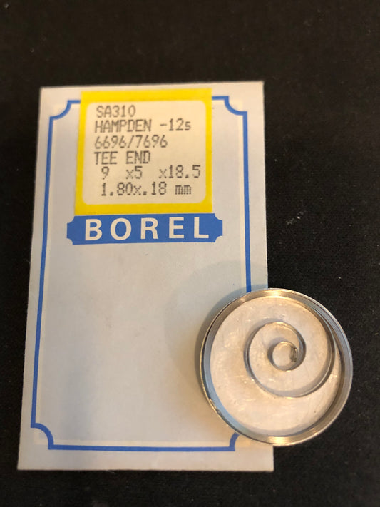 BOREL Mainspring SA310 for 12s Hampden Factory No. 6696 / 7696 - Alloy