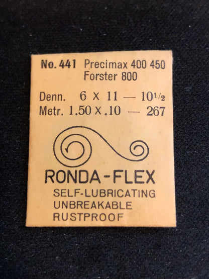 Ronda Mainspring No. 441 for Precimax caliber 400, 450, Forester caliber 800 - Alloy
