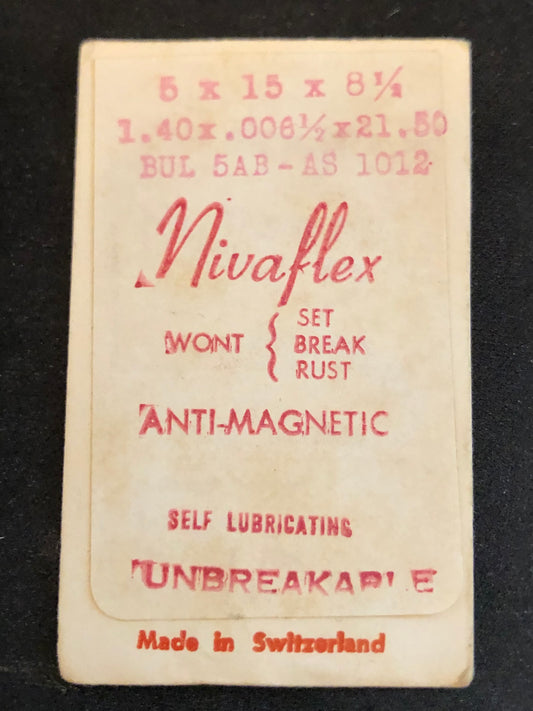 Nivaflex Mainspring for AS 1012, Bulova 5AB, 5AL - Alloy