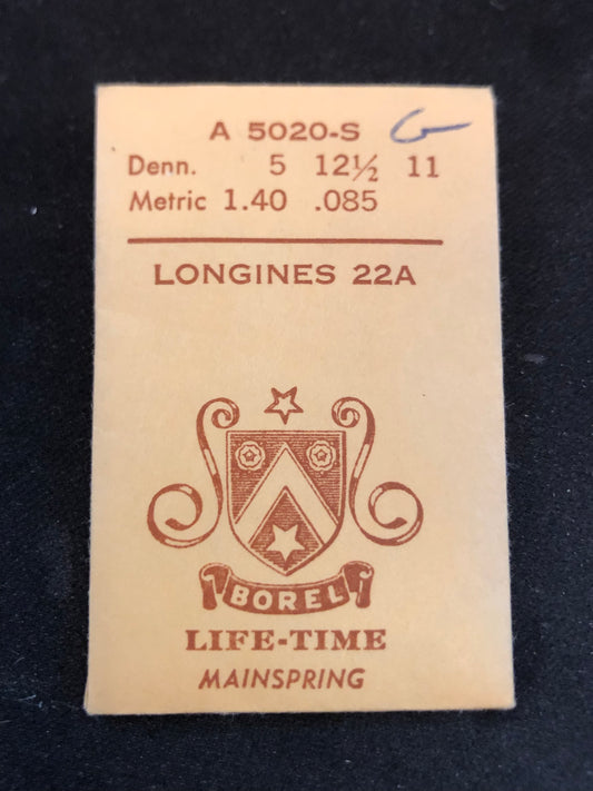 BOREL Mainspring A5020-S for Longines caliber 22A - Alloy