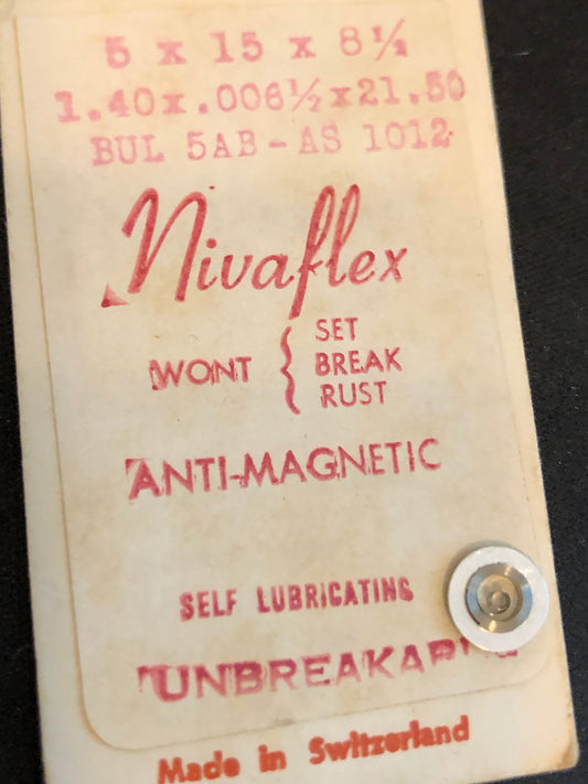 Nivaflex Mainspring for AS 1012, Bulova 5AB, 5AL - Alloy