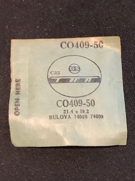 GS Fancy Crystal CO409-50 for BULOVA case# 74008, 74009 - 21.4 x 19.2 mm - New