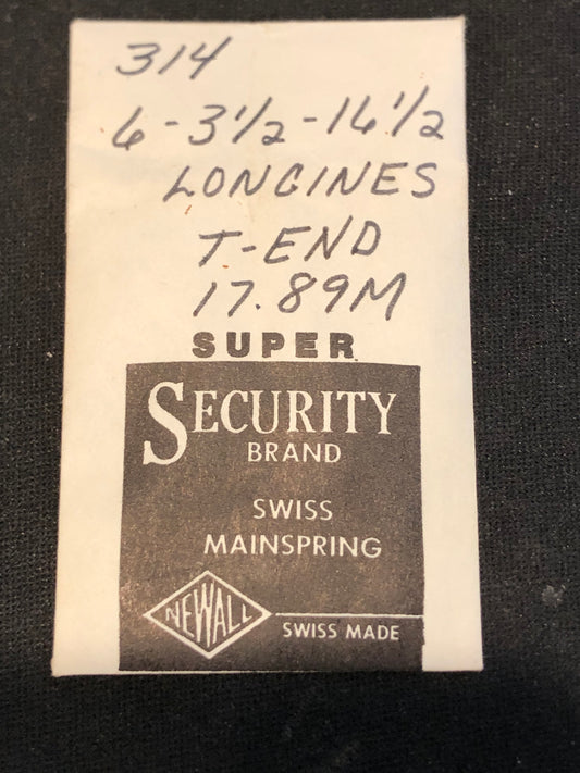 NEWALL Mainspring #314N for Longines caliber 17.78M - Alloy