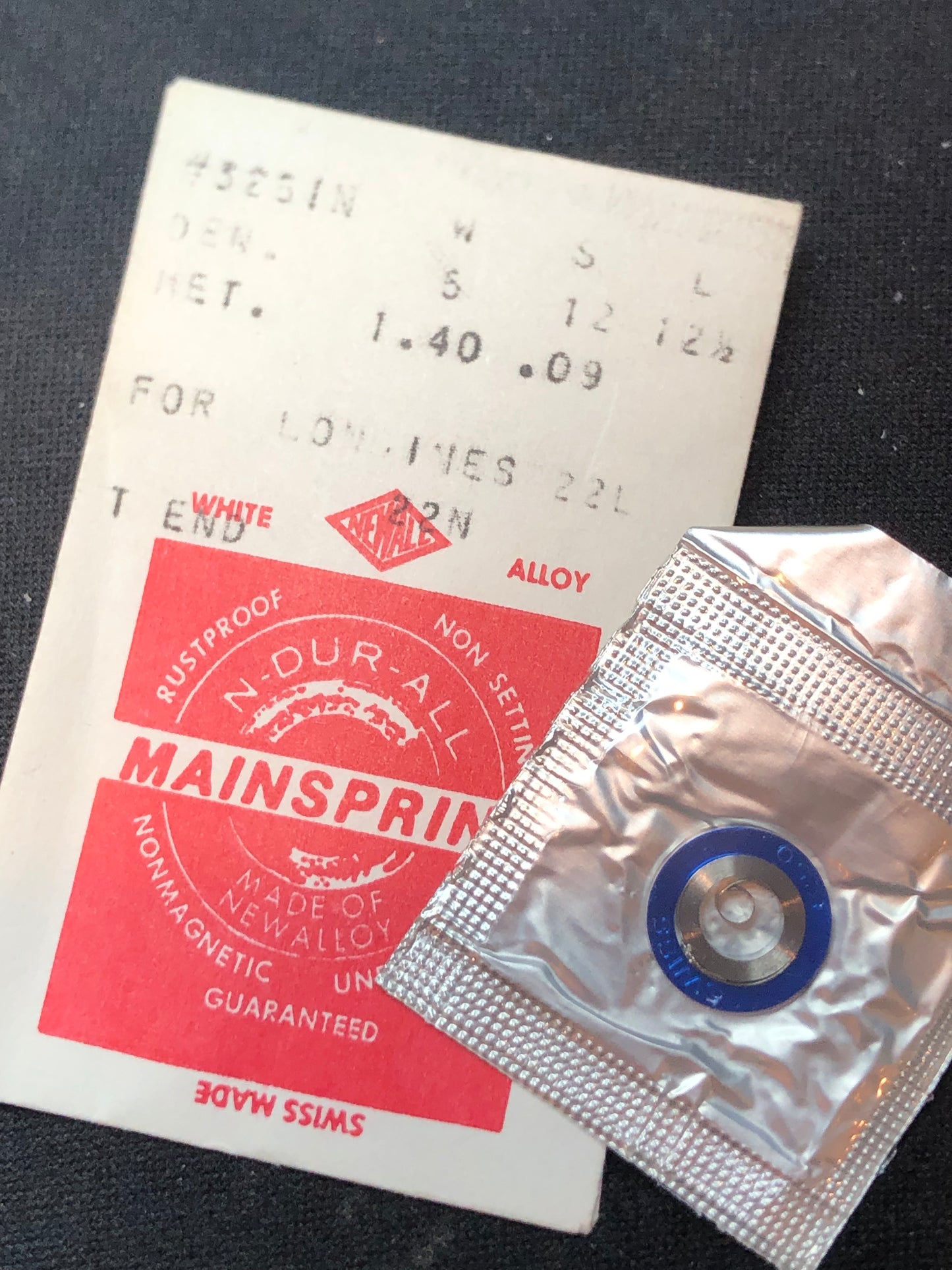 NEWALL Mainspring #3251N for Longines caliber 22L, 22N - Alloy