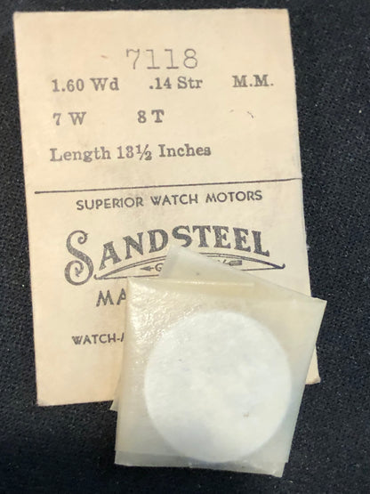 Sandsteel Mainspring #7118 for Omega Caliber 28.9 & 28.9T2 - Steel