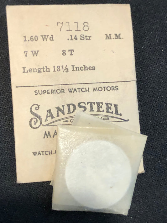 Sandsteel Mainspring #7118 for Omega Caliber 28.9 & 28.9T2 - Steel