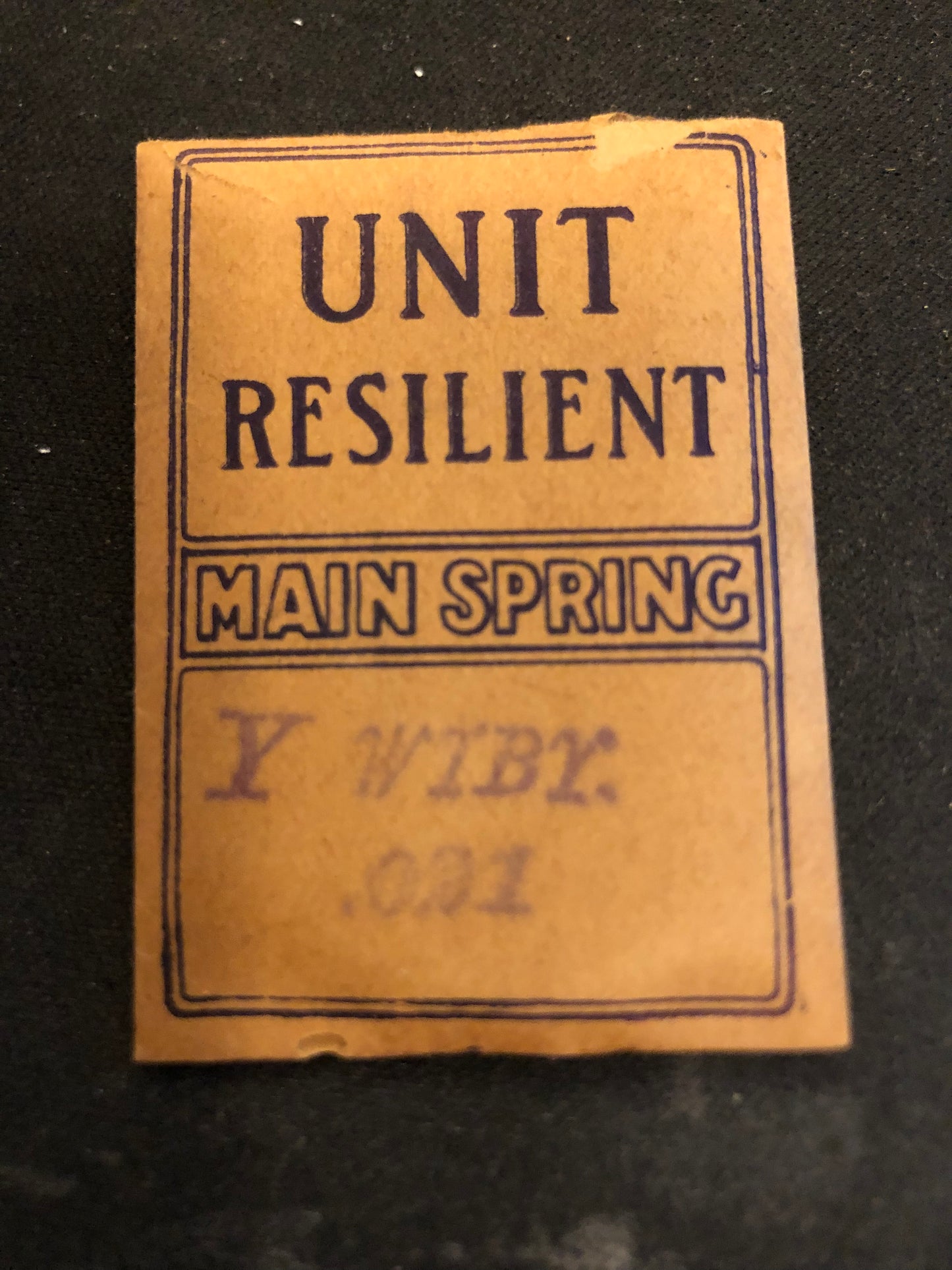 Waterbury Model Y Mainspring Made by Waltham - Steel