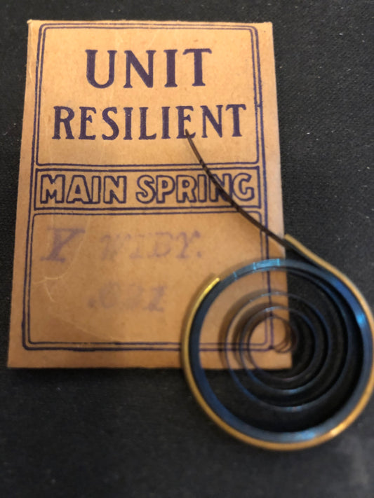 Waterbury Model Y Mainspring Made by Waltham - Steel