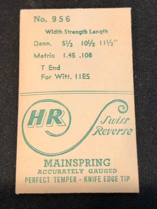 HR Mainspring #956 for Wittnauer caliber 11ES - Steel